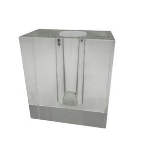 Luxury Heavy Crystal Glass Flower Bud Vase Candleholder Contemporary Minimalist